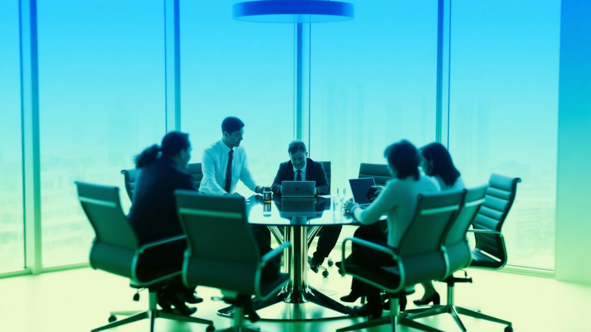 Modern corporate meeting